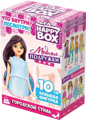 Фигурка и Карамель Happy Box Модные подружки 18 гр