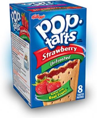 Печенье Pop Tarts 8 PS Unfrosted Strawberry с клубничной начинкой 416 грамм