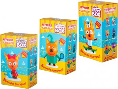 Фигурка и Карамель Happy Box Три Кота 30 гр